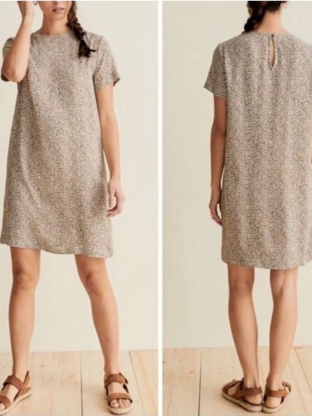 Jenni Kayne Women's Leopard Print T-Shirt Dress Casual Sz XL NWT